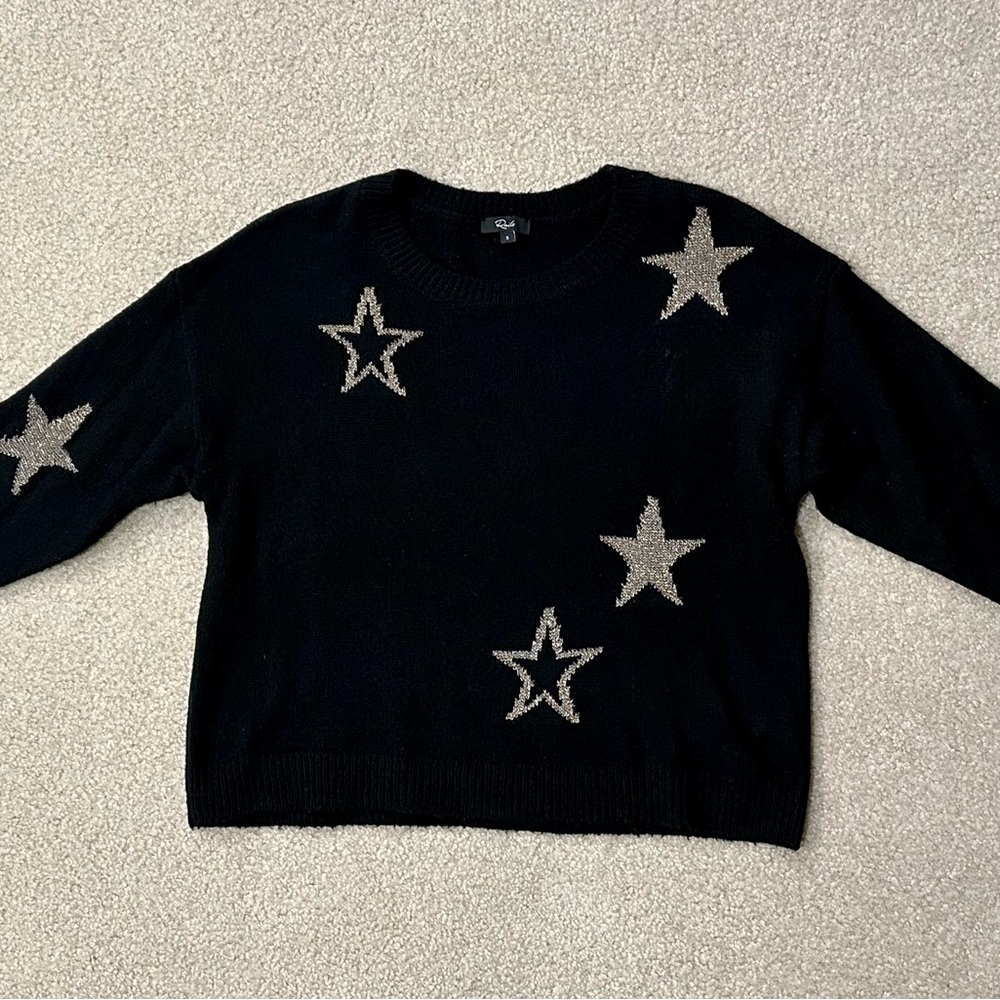 Rails Black Sweater With Stars - Size Small - image 4